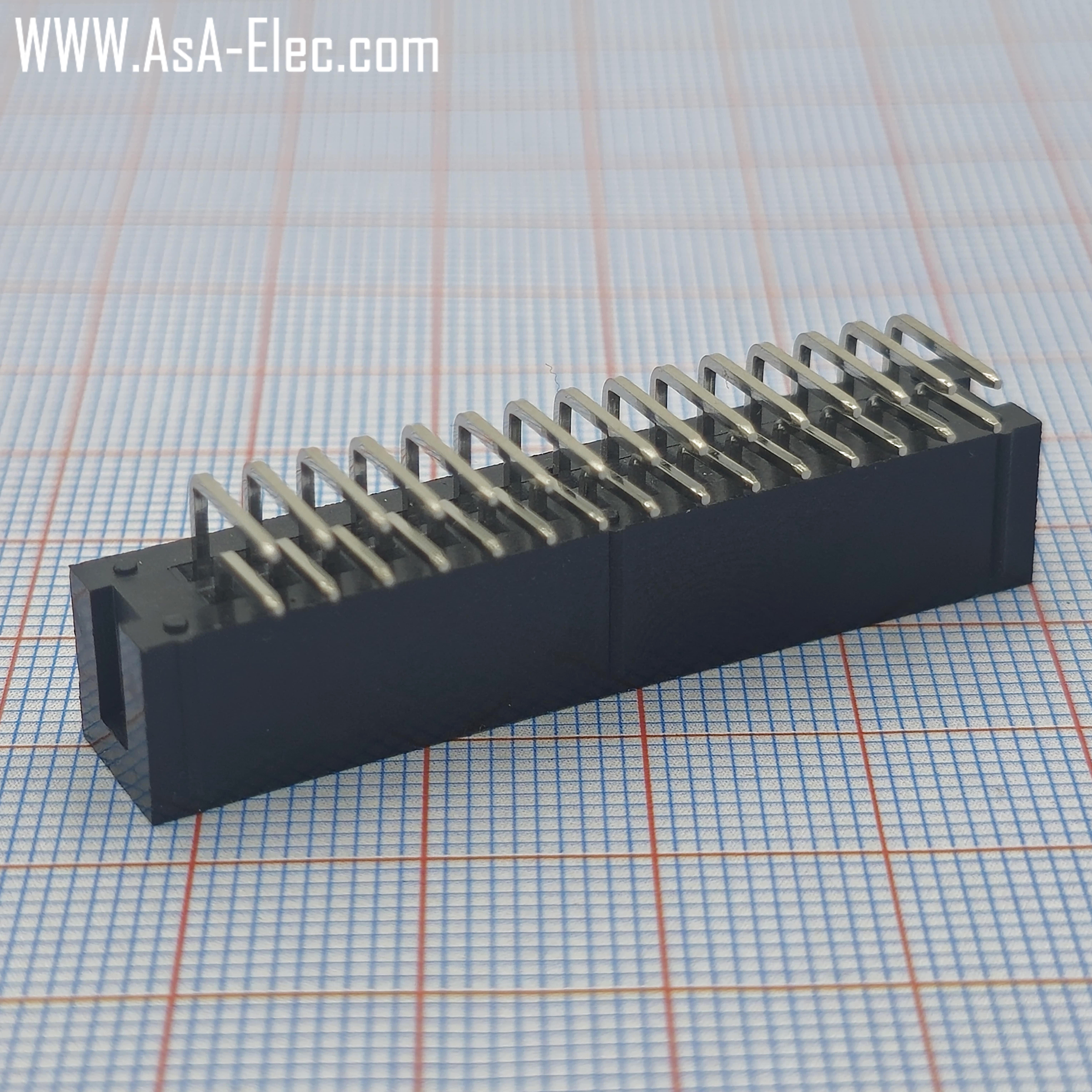 کانکتور باکس هدر 2.54 میلیمتر 30 پین نر رایت BOX